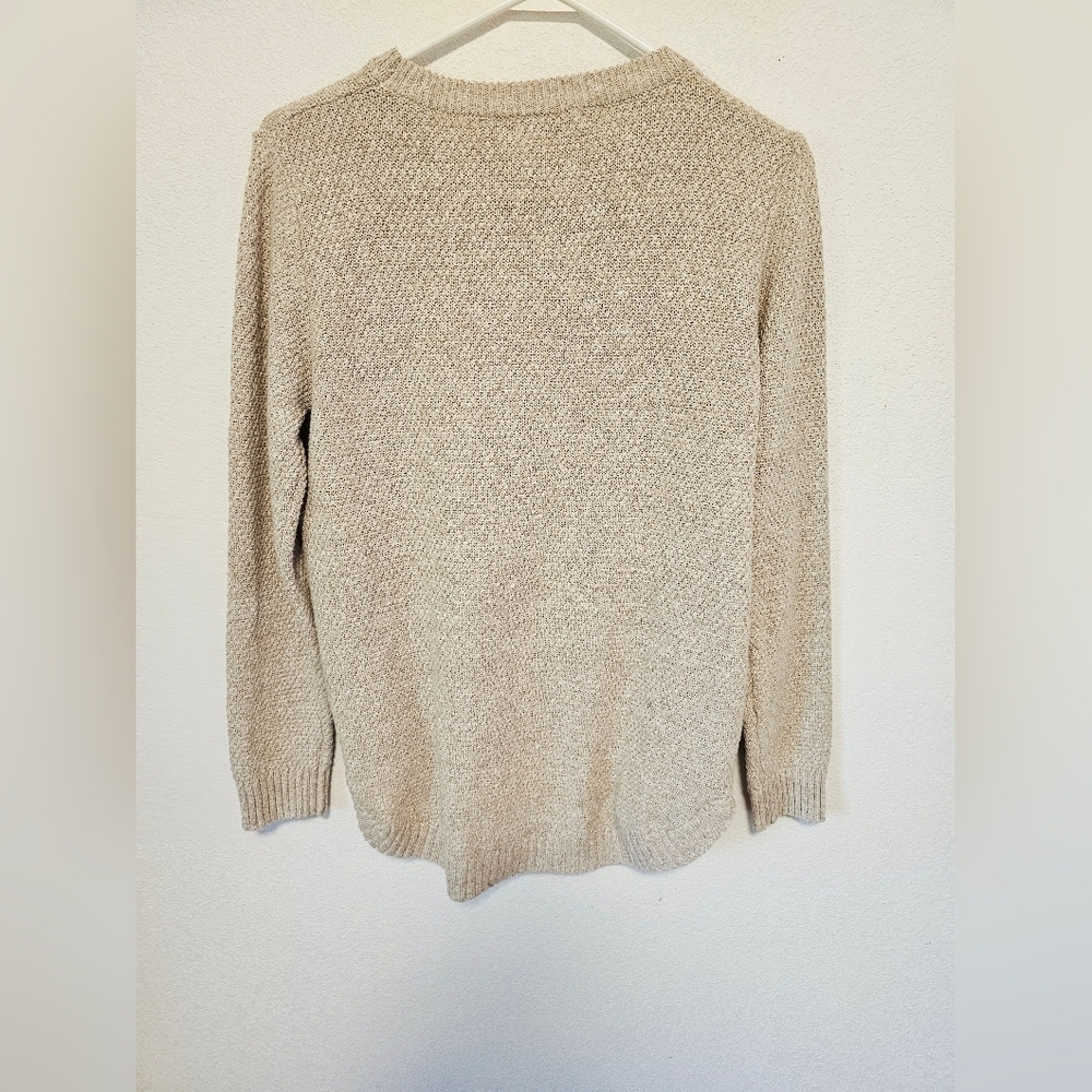 Pink Clover Stitch Fix Tan Crew Neck Sweater Women's Size Large - Picture 4 of 7